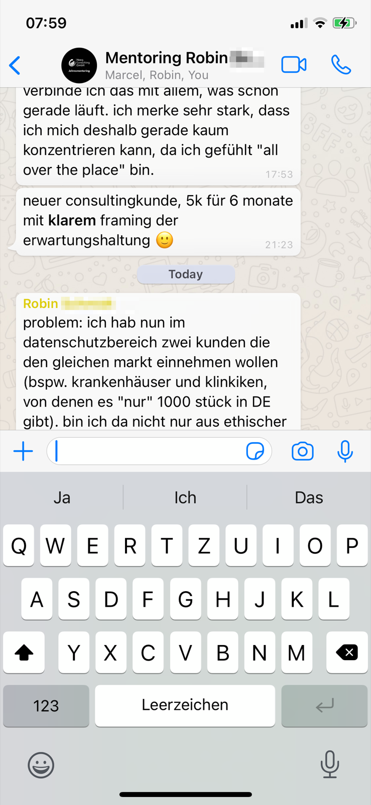 Kundenergebnis der Agentur Consulting (Alexander Heeg, Heeg Consulting GmbH) – Screenshot aus der privaten Kunden-Community