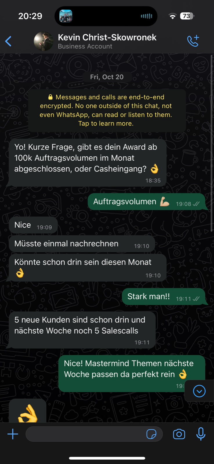 Kundenergebnis der Agentur Consulting (Alexander Heeg, Heeg Consulting GmbH) – Screenshot aus der privaten Kunden-Community