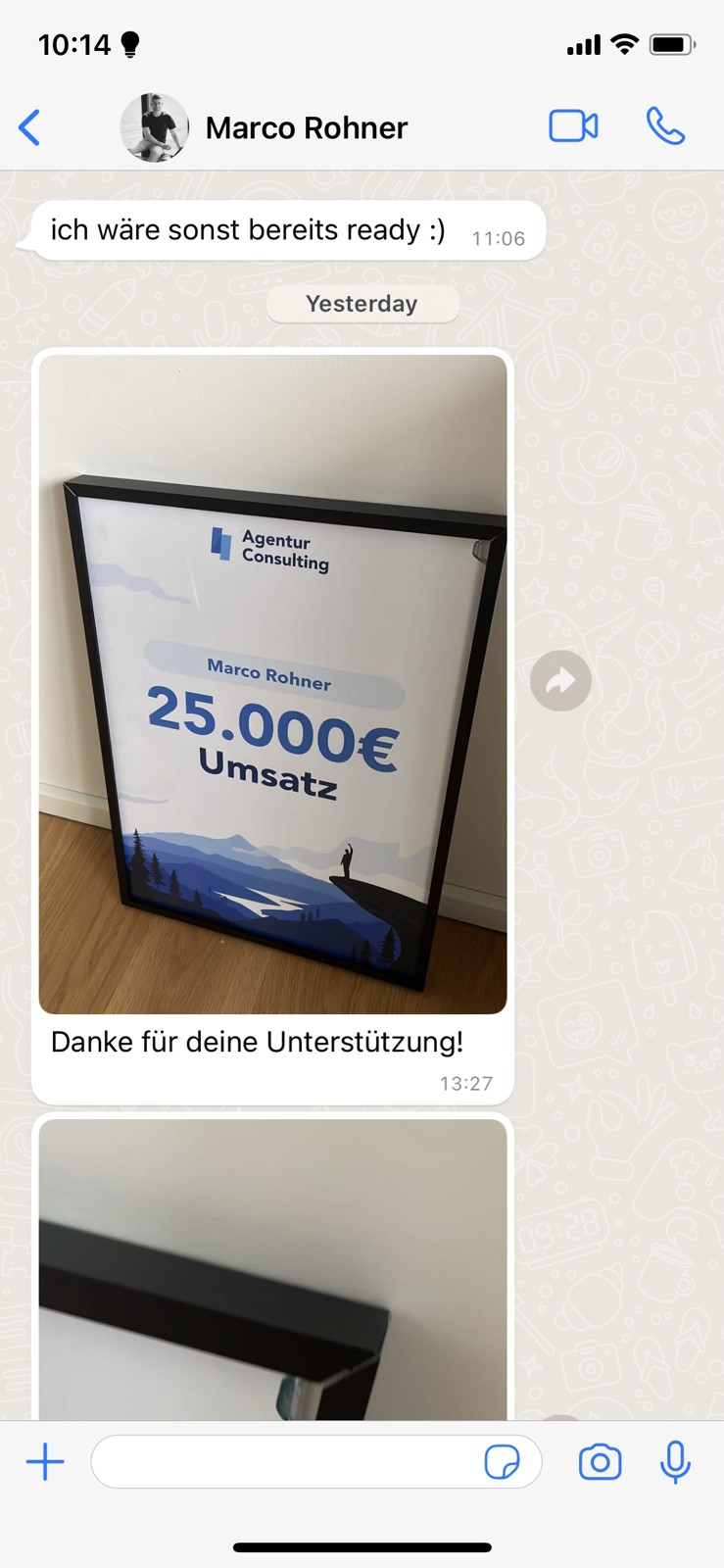 Kundenergebnis der Agentur Consulting (Alexander Heeg, Heeg Consulting GmbH) – Screenshot aus der privaten Kunden-Community
